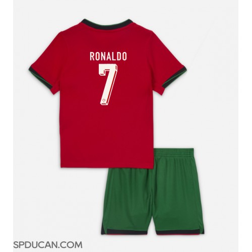 Dječji Nogometni Dres Portugal Cristiano Ronaldo #7 Domaci EP 2024 Kratak Rukav (+ Kratke hlače)